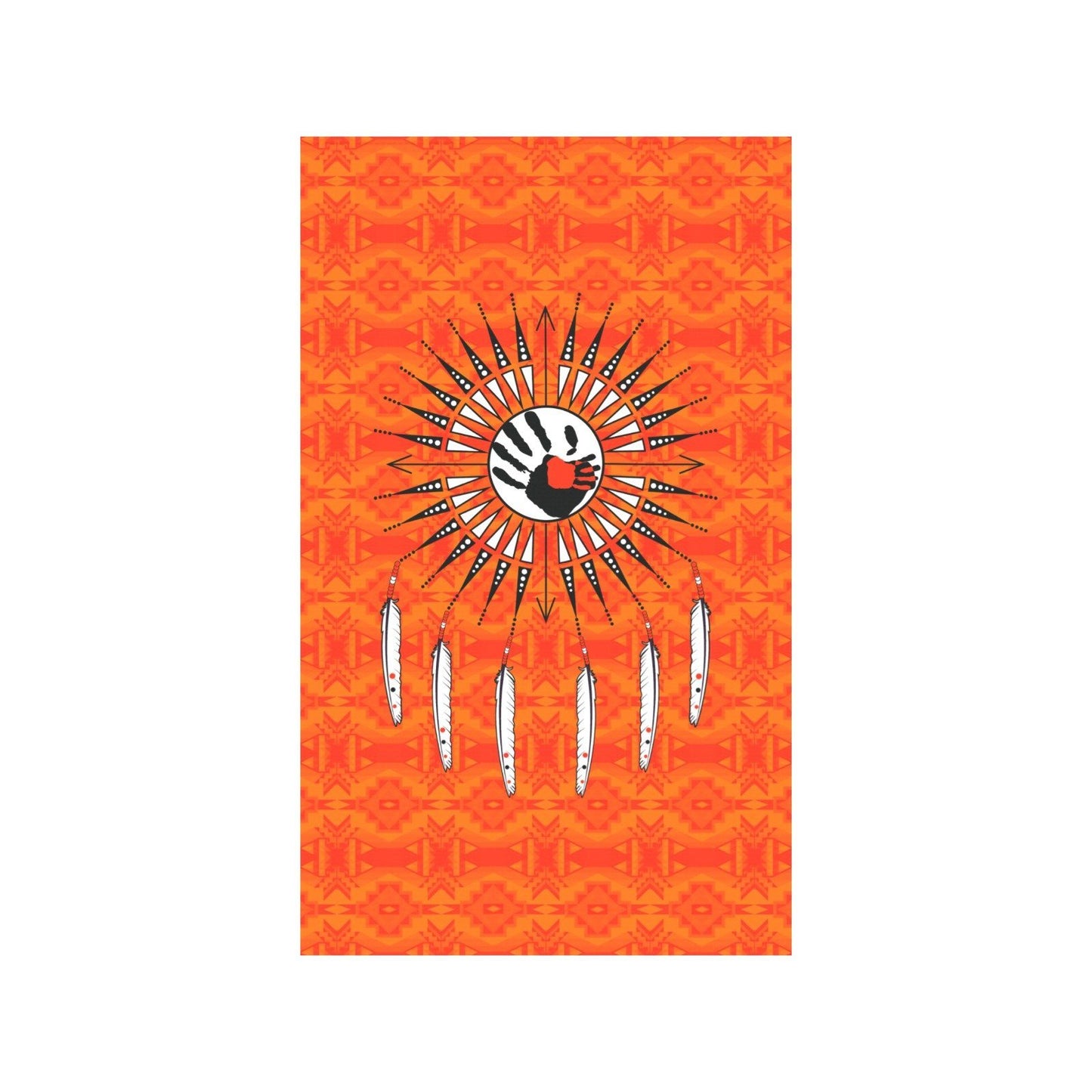 Fancy Orange - Feather Directions Garden Flag 36''x60'' (Two Sides Printing) Garden Flag 36‘’x60‘’ (Two Sides) e-joyer 