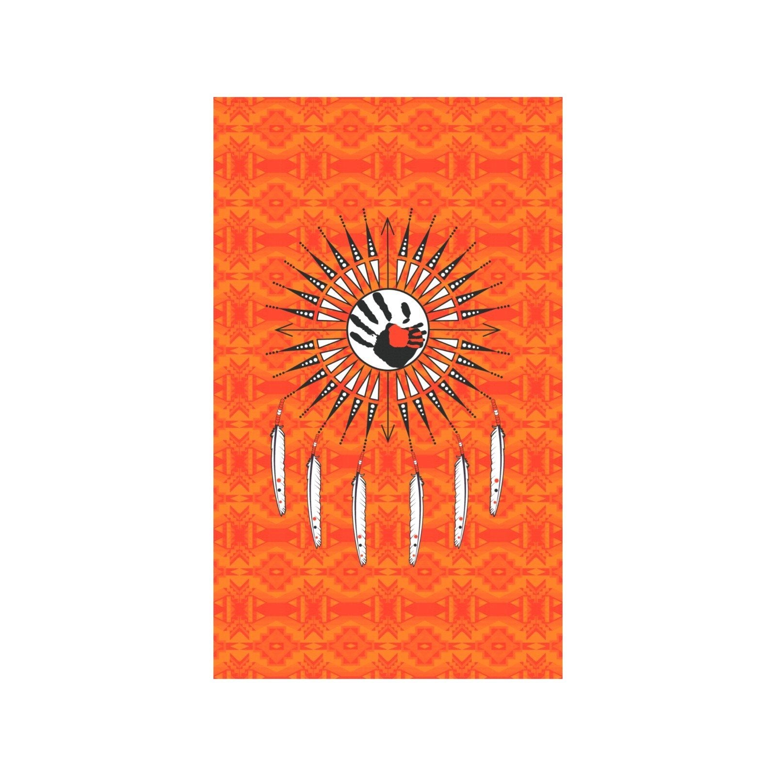 Fancy Orange - Feather Directions Garden Flag 36''x60'' (Two Sides Printing) Garden Flag 36‘’x60‘’ (Two Sides) e-joyer 