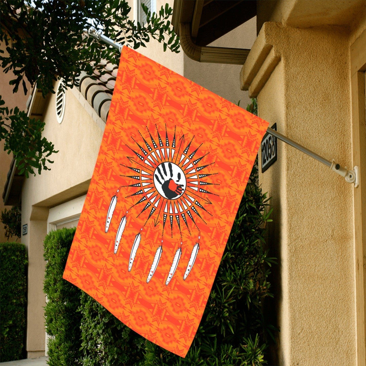 Fancy Orange - Feather Directions Garden Flag 36''x60'' (Two Sides Printing) Garden Flag 36‘’x60‘’ (Two Sides) e-joyer 