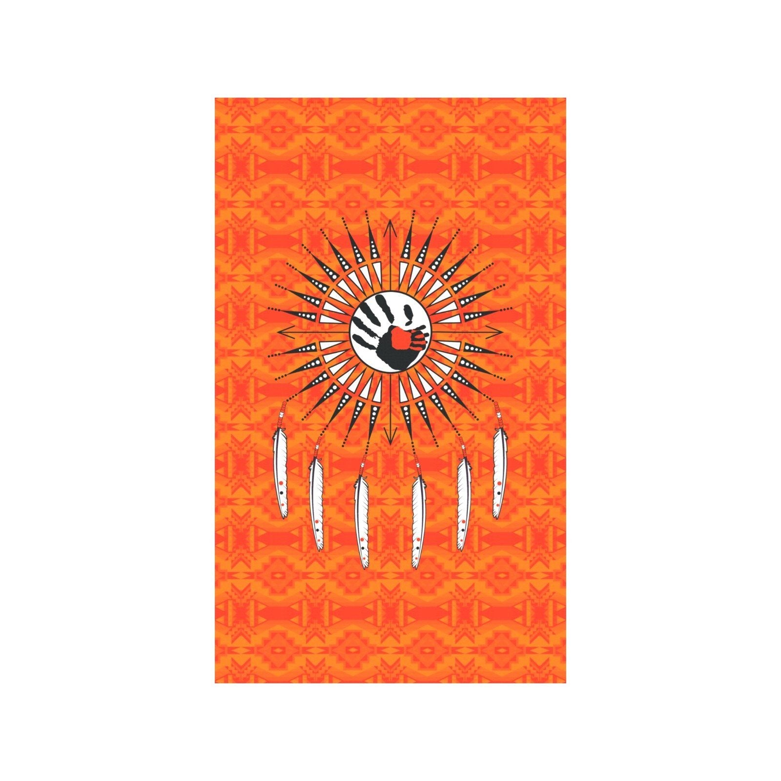 Fancy Orange - Feather Directions Garden Flag 36''x60'' (Two Sides Printing) Garden Flag 36‘’x60‘’ (Two Sides) e-joyer 