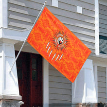 Load image into Gallery viewer, Fancy Orange Feather Directions Garden Flag 59&quot;x35&quot; Garden Flag 59&quot;x35&quot; e-joyer 
