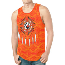 Load image into Gallery viewer, Fancy Orange Feather Directions New All Over Print Tank Top for Men (Model T46) New All Over Print Tank Top for Men (T46) e-joyer 
