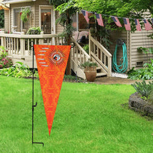 Load image into Gallery viewer, Fancy Orange Feather Directions Trigonal Garden Flag 30&quot;x12&quot; Trigonal Garden Flag 30&quot;x12&quot; e-joyer 
