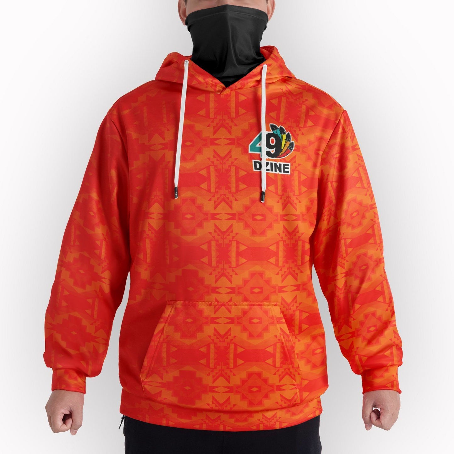 Fancy Orange Hoodie with Face Cover Hoodie with Face Cover Herman 