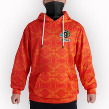 Load image into Gallery viewer, Fancy Orange Hoodie with Face Cover Hoodie with Face Cover Herman 
