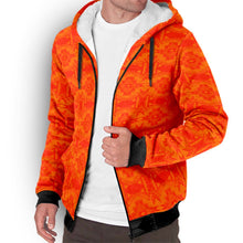 Load image into Gallery viewer, Fancy Orange Orange Sherpa Hoodie hoodie Herman 
