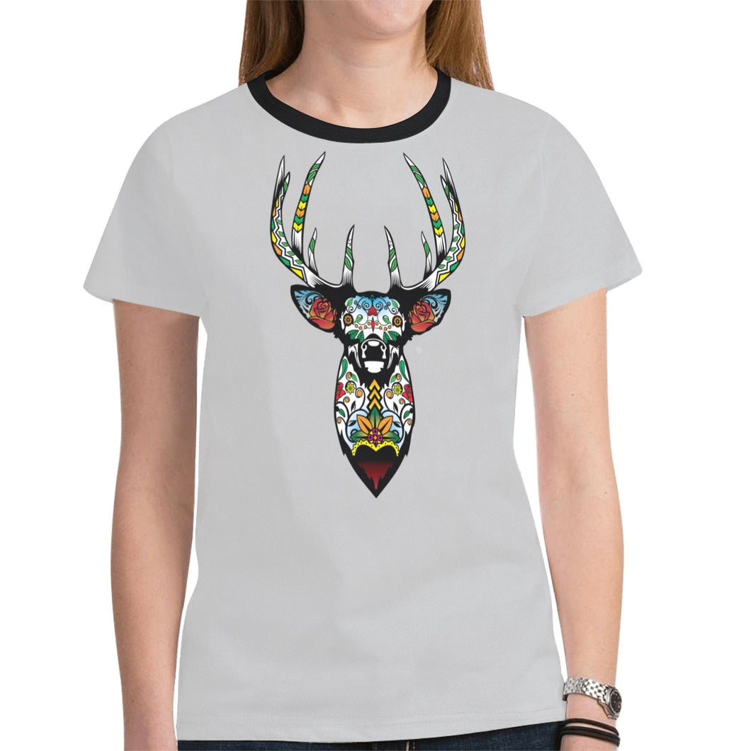 Elk Spirit Guide (Gray) New T-shirt for Women