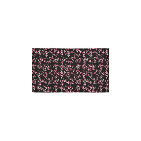 Floral Green Black Bath Rug 16''x 28''