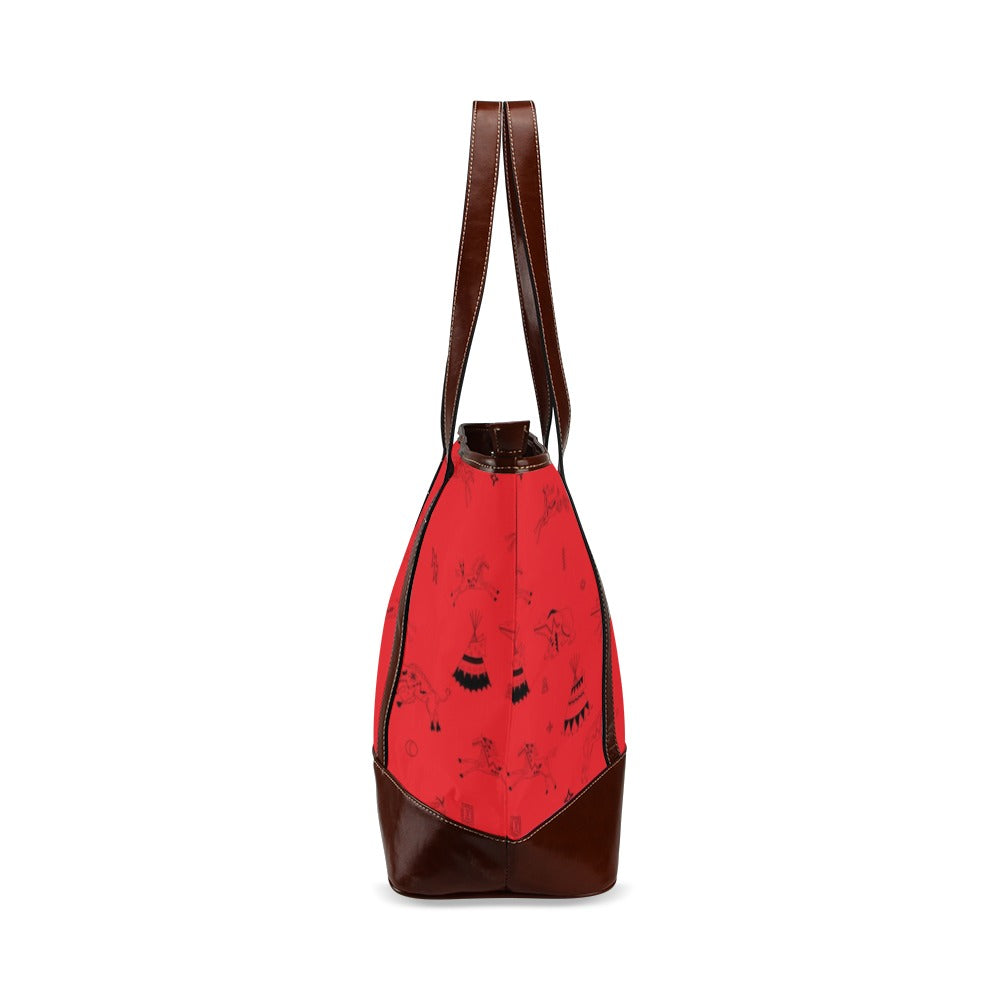 Ledger Dables Red Tote Handbag