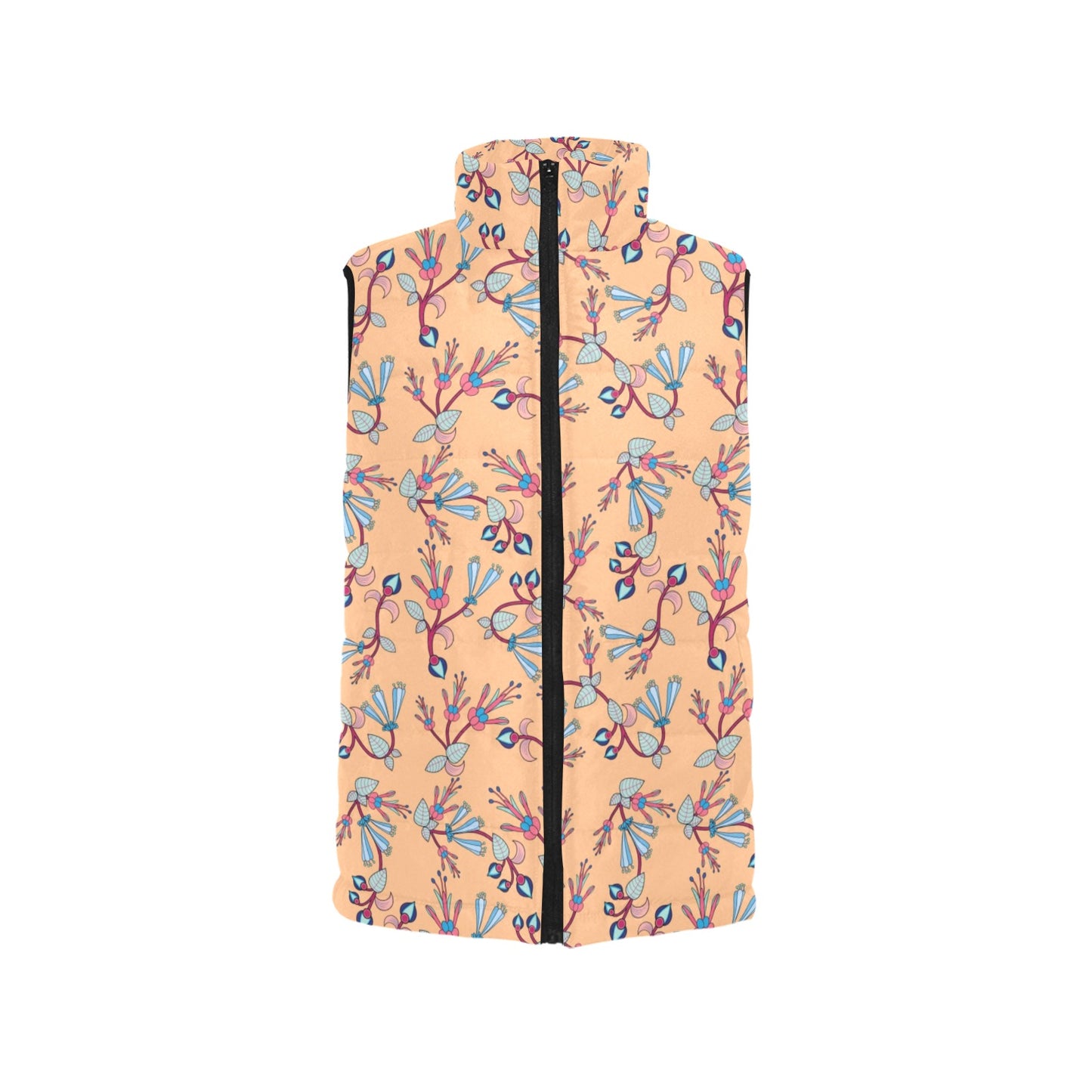 Swift Floral Peache Men's Padded Vest Jacket