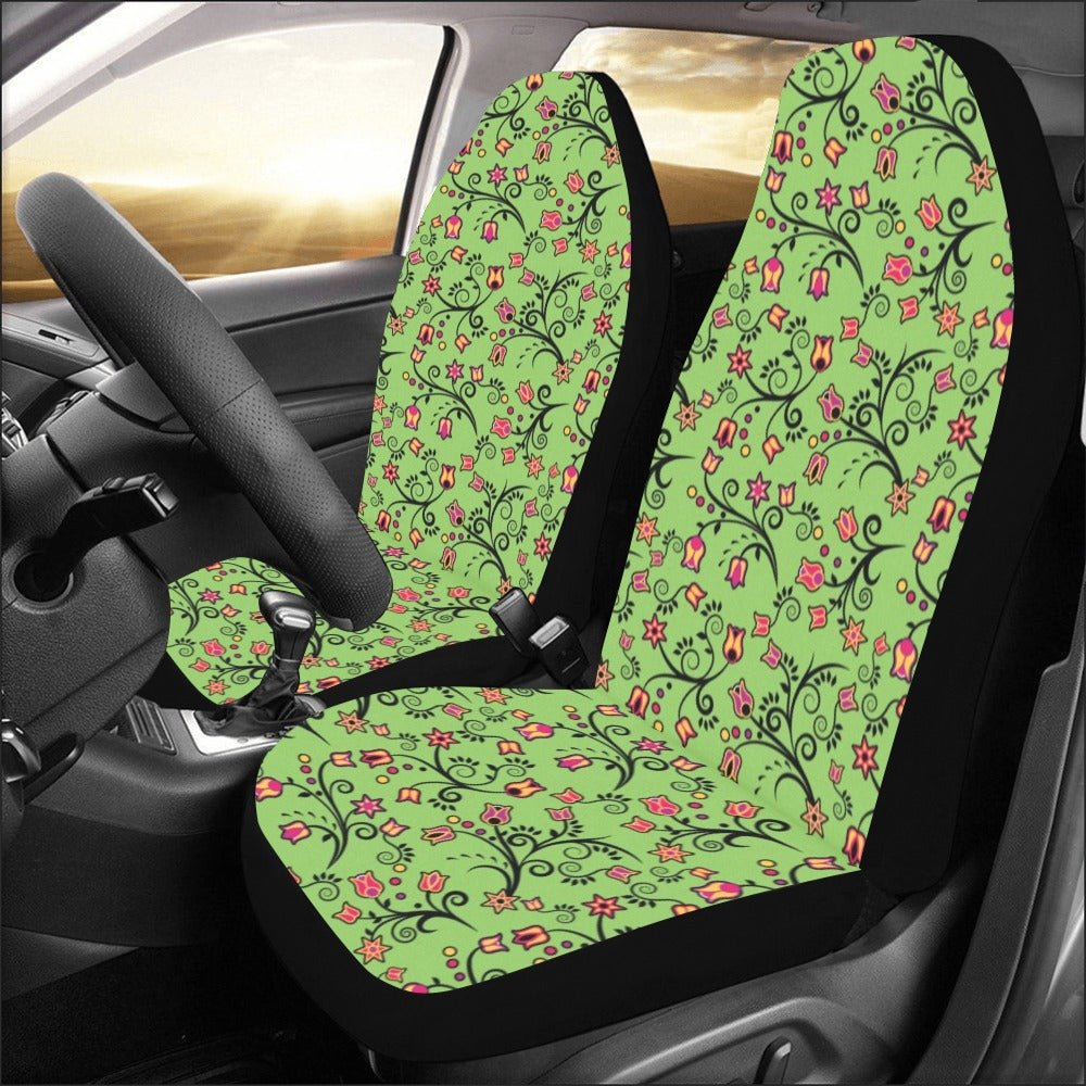 LightGreen Yellow Star Car Seat Covers (Set of 2)