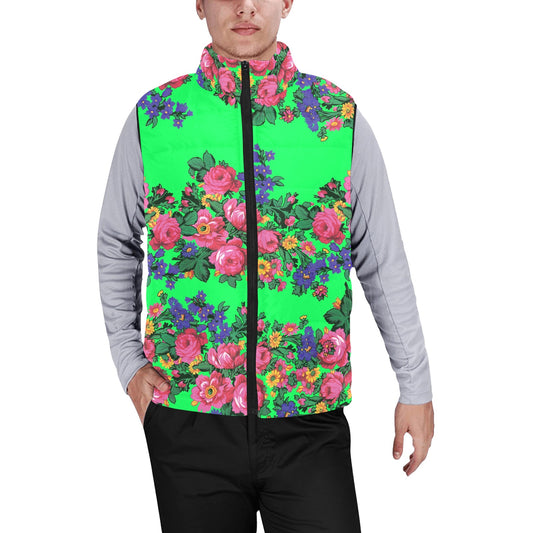 Kokum's Revenge Green Men's Padded Vest Jacket