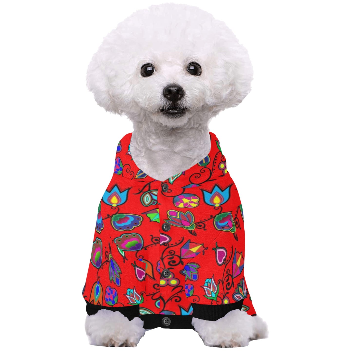 Indigenous Paisley Dahlia Pet Dog Hoodie