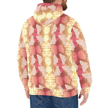 Load image into Gallery viewer, Butterfly and Roses on Geometric Men&#39;s Long Sleeve Fleece Hoodie
