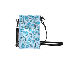 Load image into Gallery viewer, Blue Floral Amour Small Cell Phone Purse
