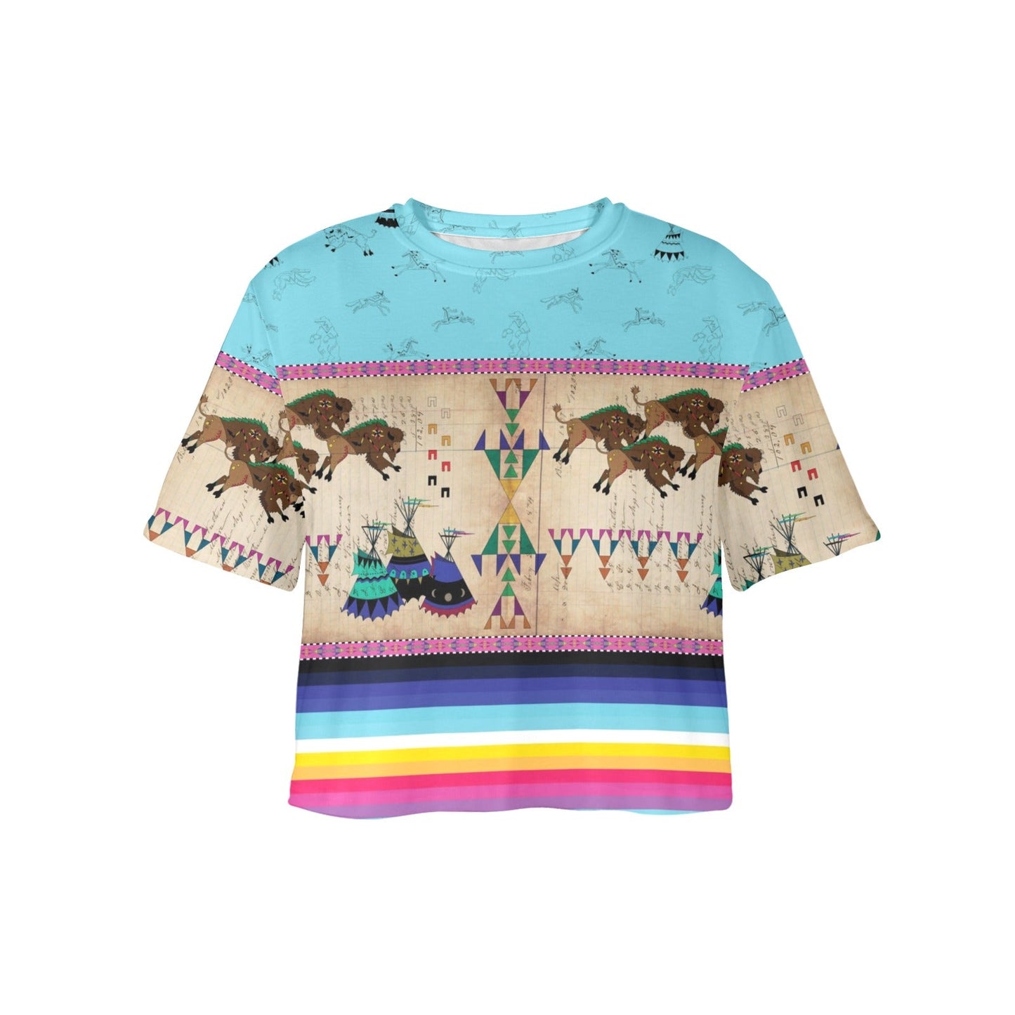 Buffalos Running Crop Top