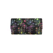 Load image into Gallery viewer, Neon Floral Bears Women&#39;s Trifold Wallet
