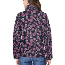 Load image into Gallery viewer, Beaded Pink Women&#39;s Stand Collar Padded Jacket
