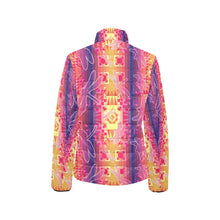 Load image into Gallery viewer, Kaleidoscope Dragonfly Women&#39;s Stand Collar Padded Jacket
