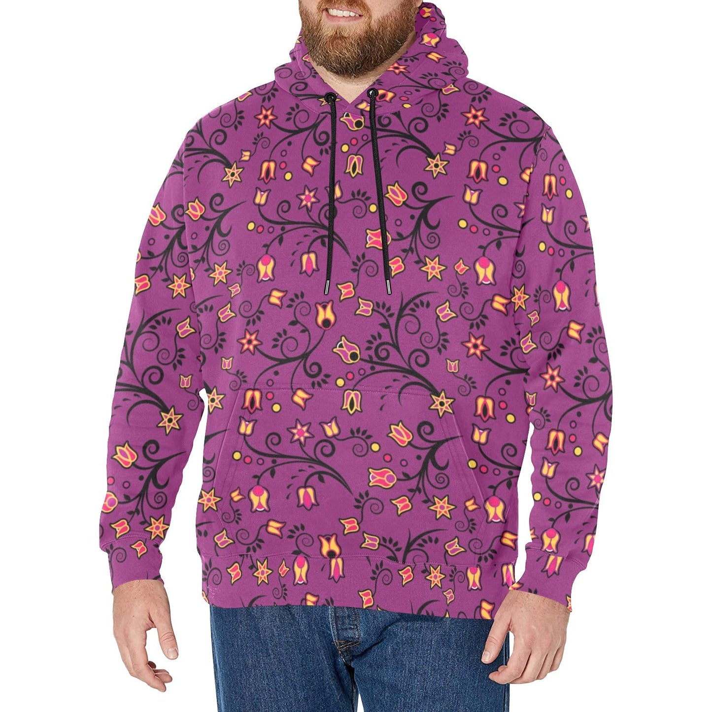 Lollipop Star Men's Long Sleeve Fleece Hoodie