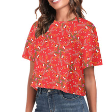 Load image into Gallery viewer, Willow Bee Cardinal Crop Top
