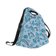 Load image into Gallery viewer, Blue Floral Amour Neoprene Lunch Bag/Large
