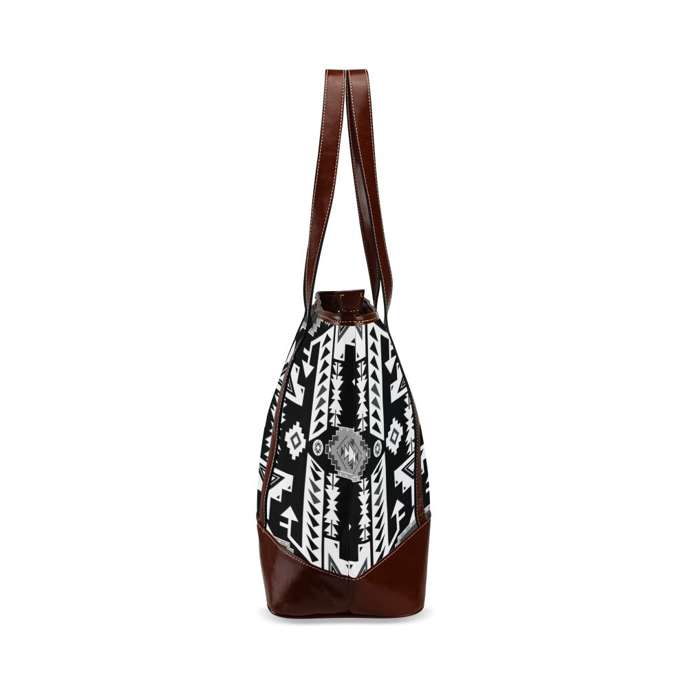 Chiefs Mountain Black and White Tote Handbag