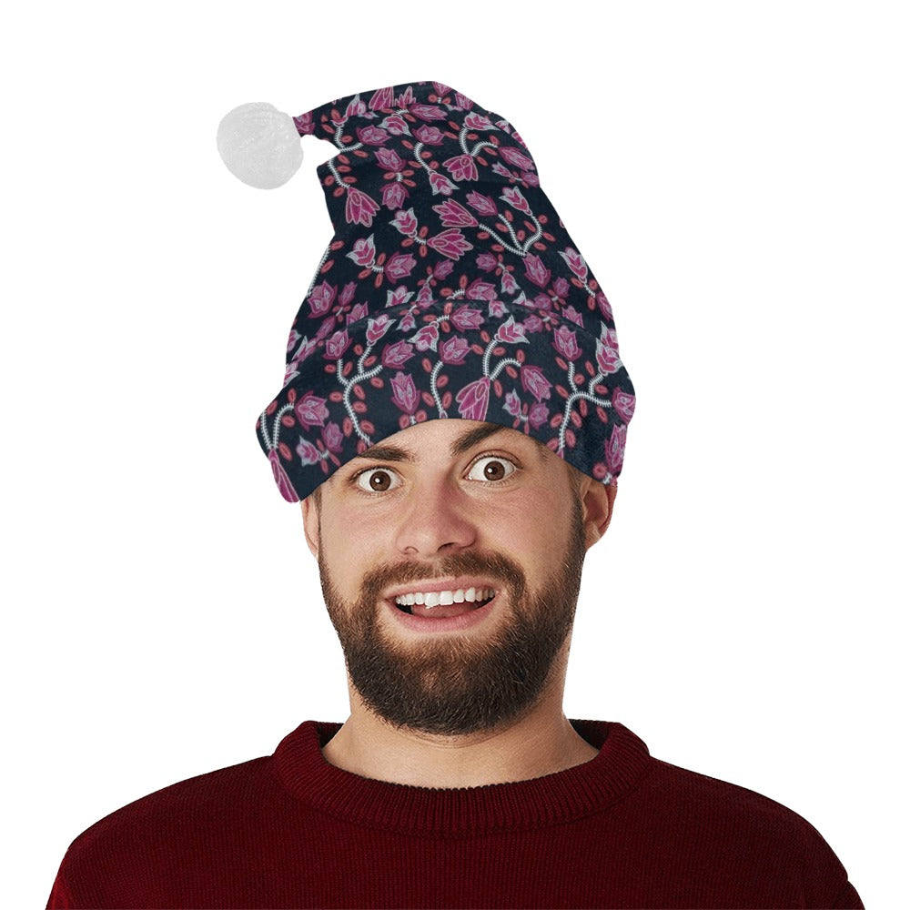Beaded Pink Santa Hat