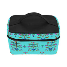 Load image into Gallery viewer, Dakota Damask Turquoise Cosmetic Bag/Large
