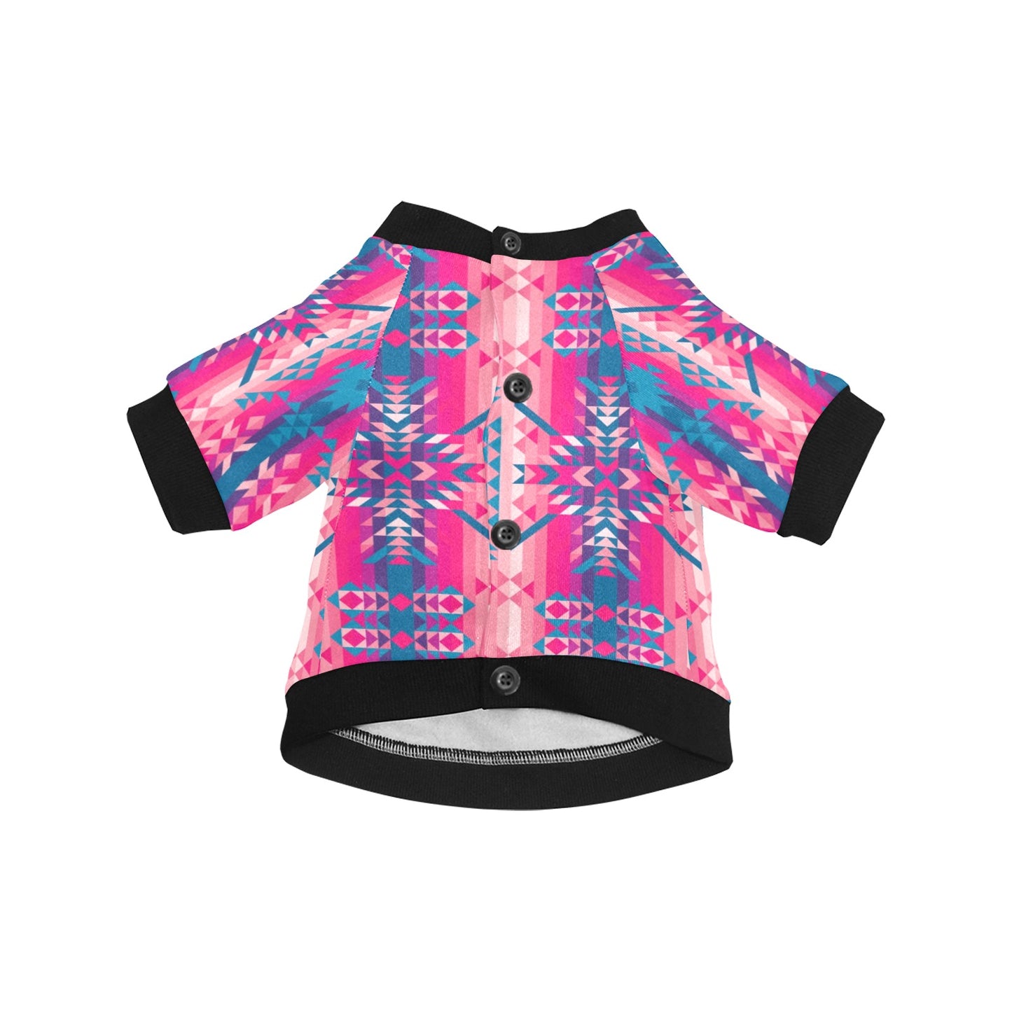 Desert Geo Blue Pet Dog Round Neck Shirt