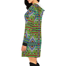 Load image into Gallery viewer, Medicine Blessing Lime Green Hoodie Dress
