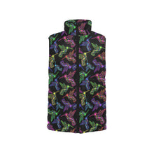 Load image into Gallery viewer, Neon Floral Hummingbirds Men&#39;s Padded Vest Jacket
