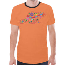 Load image into Gallery viewer, Floral Beaver Spirit Guide (Orange) New T-shirt for Men
