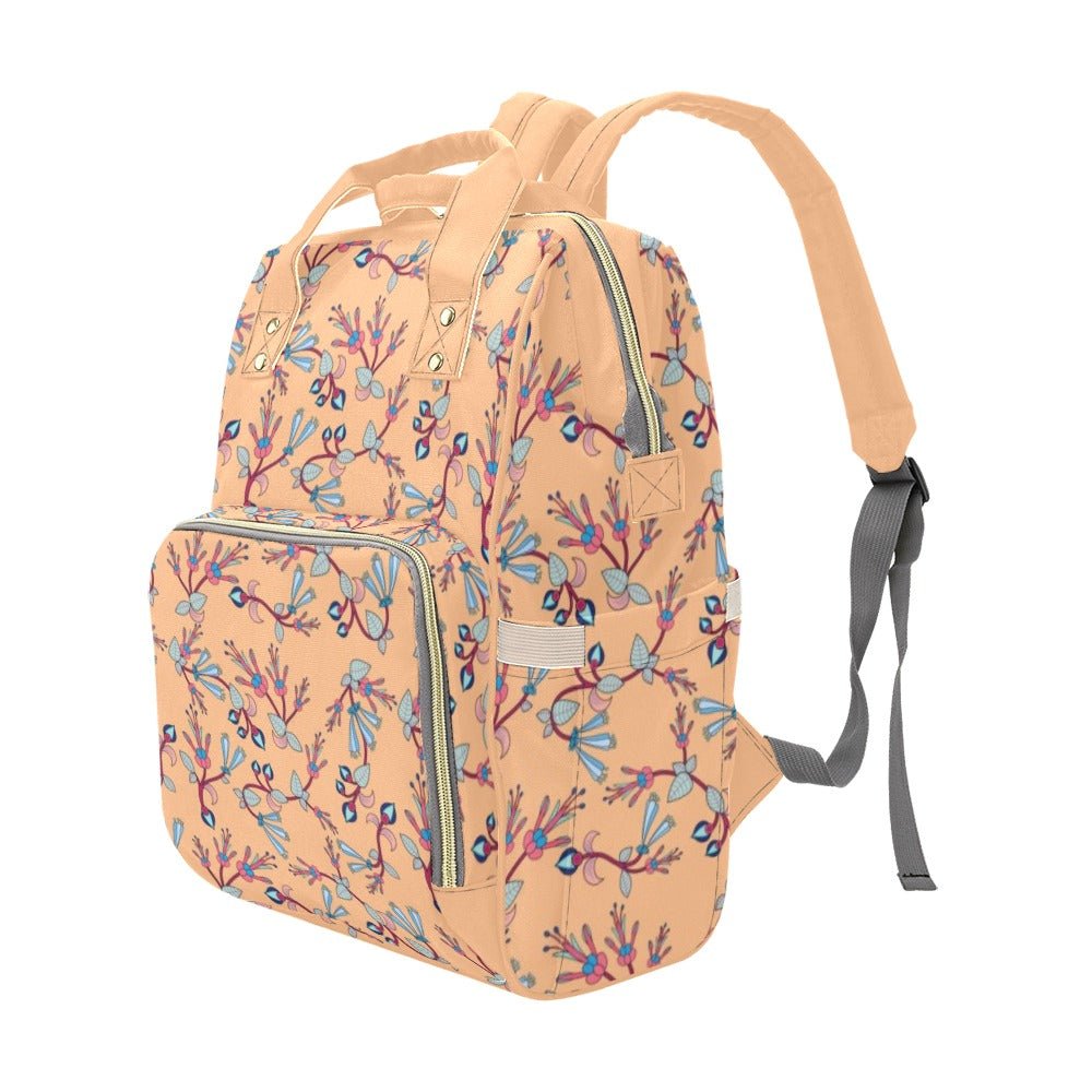 Swift Floral Peache Multi-Function Diaper Backpack/Diaper Bag