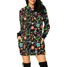 Load image into Gallery viewer, Bee Spring Night Hoodie Dress
