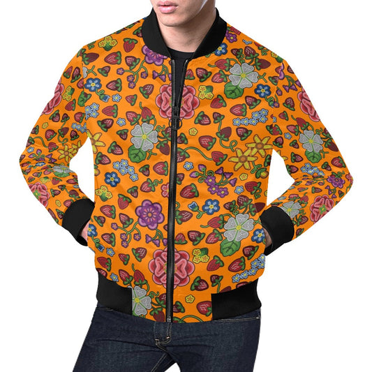 Berry Pop Carrot Bomber Jacket for Men