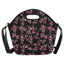 Load image into Gallery viewer, Floral Green Black Neoprene Lunch Bag/Large
