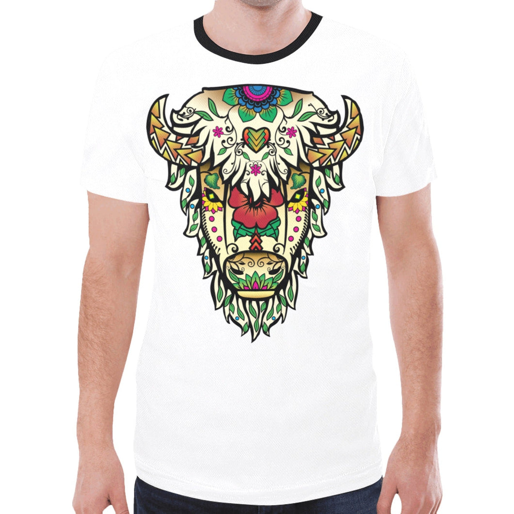 Buffalo Spirit Guide (White) New T-shirt for Men