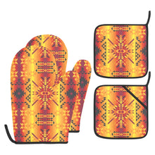 Load image into Gallery viewer, Desert Geo Yellow Red Oven Mitt &amp; Pot Holder
