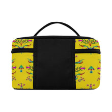 Load image into Gallery viewer, Dakota Damask Yellow Cosmetic Bag/Large
