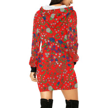 Load image into Gallery viewer, Grandmother Stories Fire Hoodie Dress
