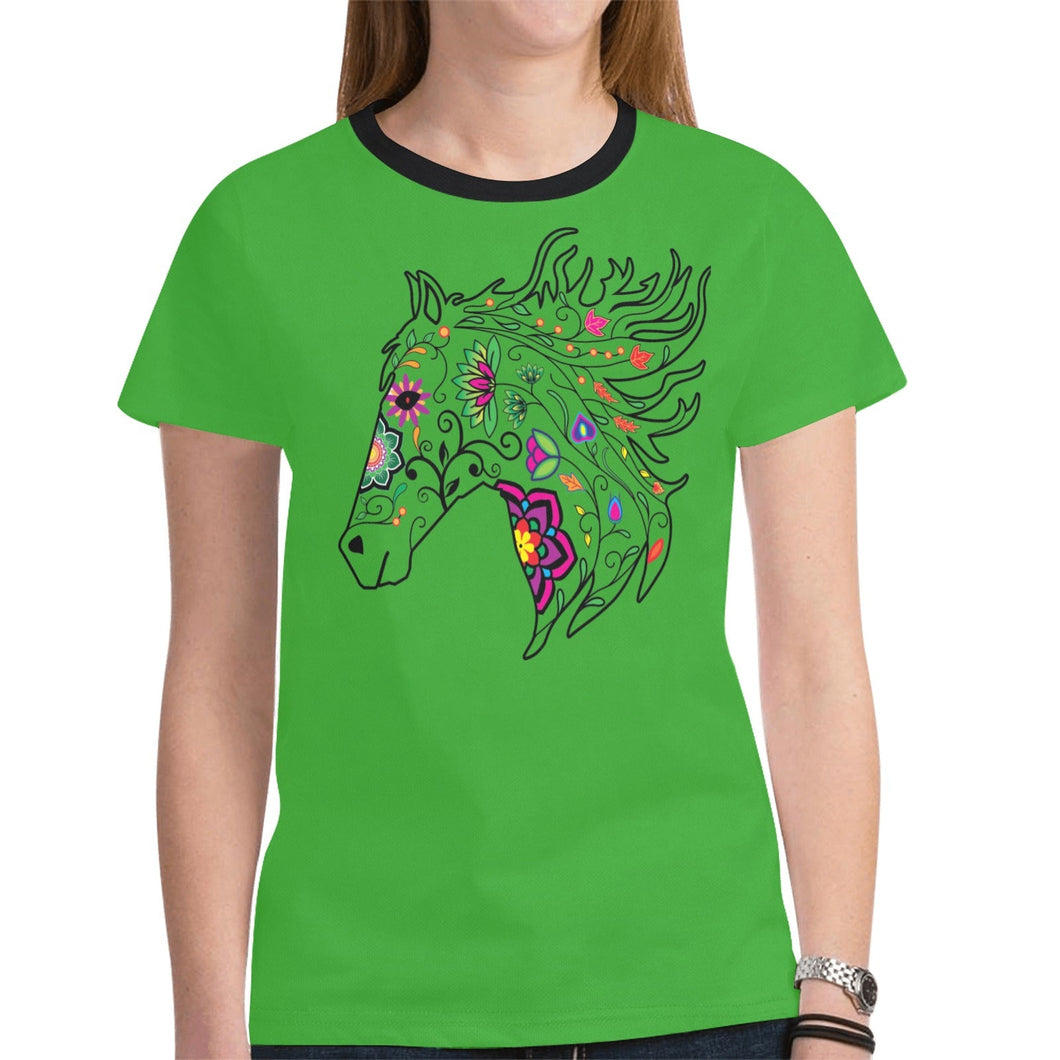 Horse Spirit Guide (Green) New T-shirt for Women