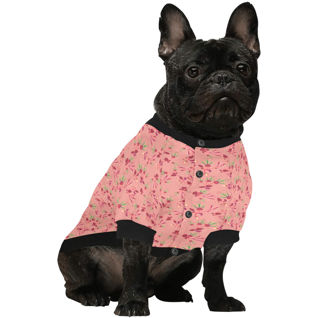 Swift Floral Peach Rouge Remix Pet Dog Round Neck Shirt