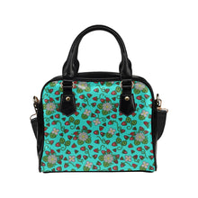 Load image into Gallery viewer, Strawberry Dreams Turquoise Shoulder Handbag
