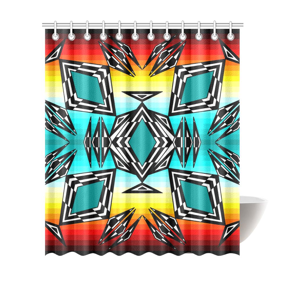 fire and Sky gradient II Shower Curtain 72