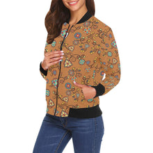Load image into Gallery viewer, Fire Bloom Light All Over Print Bomber Jacket for Women (Model H19) Jacket e-joyer 
