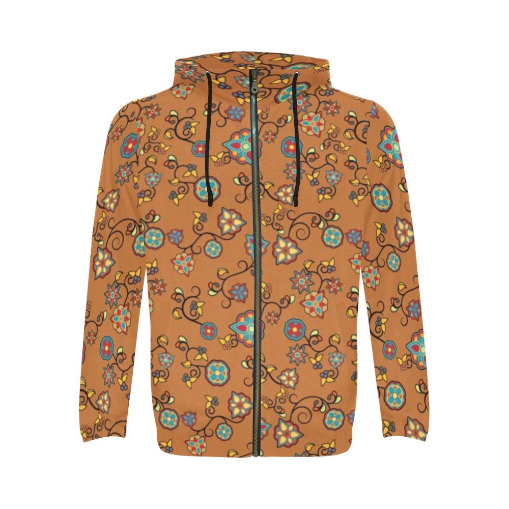 Fire Bloom Light All Over Print Full Zip Hoodie for Men (Model H14) All Over Print Full Zip Hoodie for Men (H14) e-joyer 