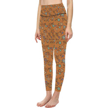 Load image into Gallery viewer, Fire Bloom Light All Over Print High-Waisted Leggings (Model L36) High-Waisted Leggings (L36) e-joyer 
