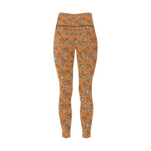 Load image into Gallery viewer, Fire Bloom Light All Over Print High-Waisted Leggings (Model L36) High-Waisted Leggings (L36) e-joyer 
