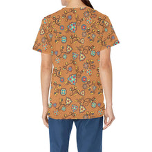 Load image into Gallery viewer, Fire Bloom Light All Over Print Scrub Top Scrub Top e-joyer 
